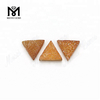 Piedras preciosas de ágata drusa natural de color ámbar de 12 * 12 mm de triángulo suelto