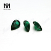 Piedra preciosa esmeralda creada en laboratorio 6x9 Esmeralda verde en forma de pera para anillo