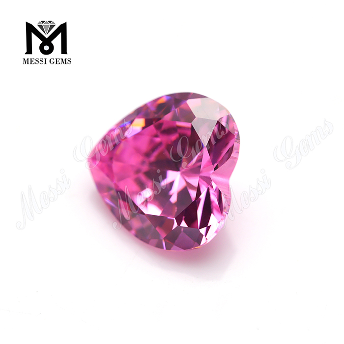 Precio de piedra de zirconia cúbica cortada en forma de corazón de piedras preciosas al por mayor de 5 mm