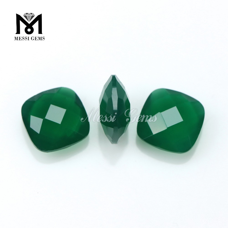 Cojín de alta calidad, piedra de ágata verde, precio para joyería