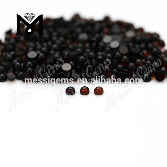 cabujón redondo piedra de ágata roja suelta de 2,5 mm