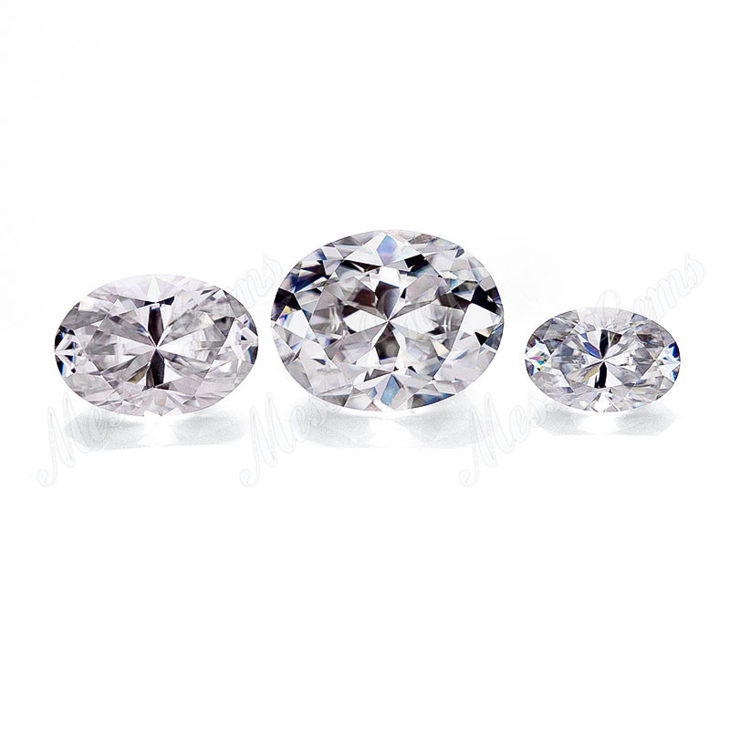 Moissanite de corte ovalado suelto de 7x5 mm de color blanco sintético a precio mayorista