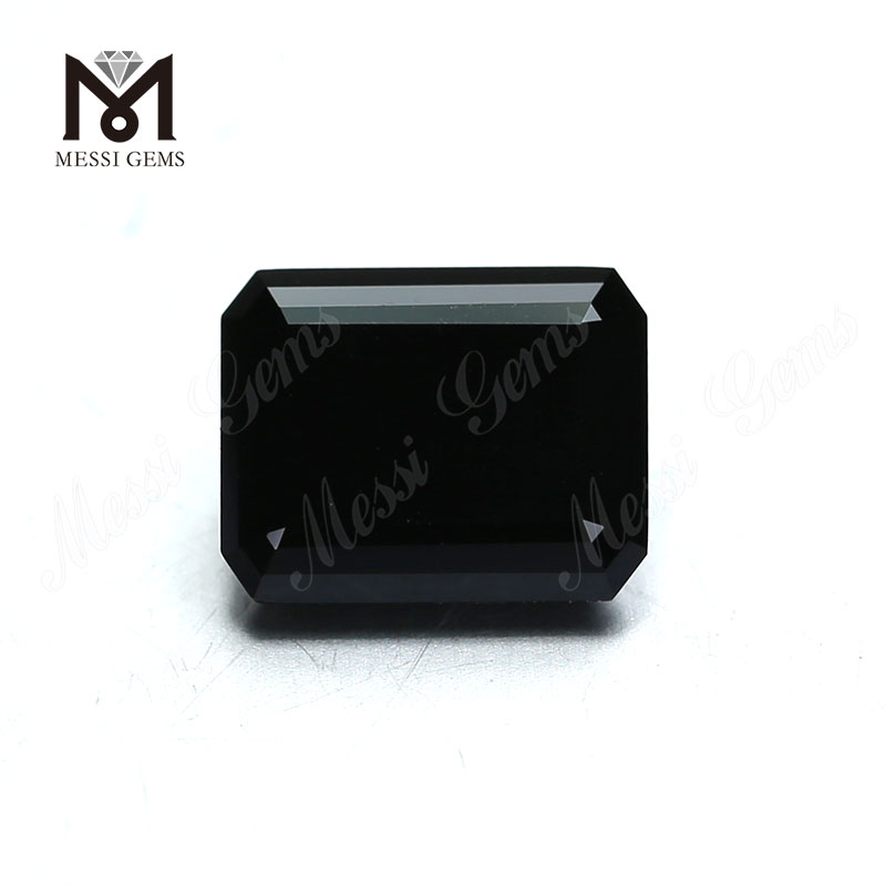 Precio al por mayor moissanite diamante Sintético Suelto Esmeralda Corte Negro VVS Moissanite