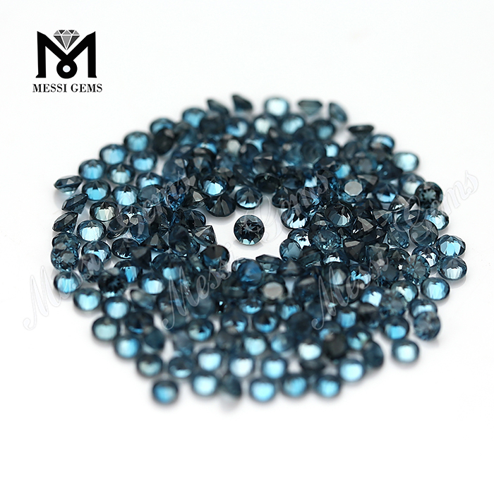 Venta al por mayor, gemas de topacio azul de Londres, piedras semipreciosas, precio por quilate