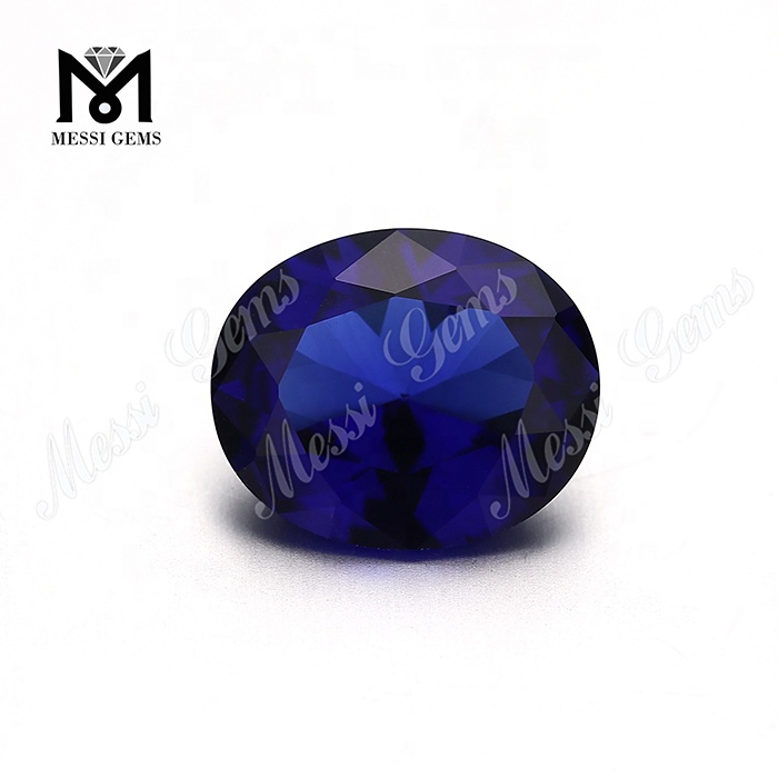Venta al por mayor 10*12mm ovalado #30 azul zafiro Color Nanosital piedra preciosa