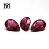 Suelta 8 * 12 mm Corte de pera Color rojo rubí Piedras nano sueltas
