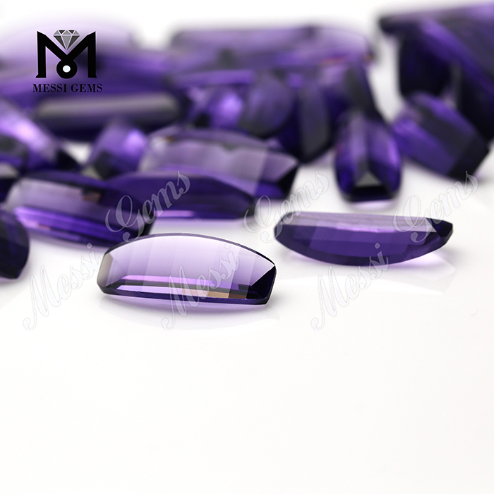 Piedra de cristal púrpura de corte elegante de alta calidad