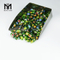 Perla de cristal de escarcha de Murano en forma de gota de color verde Millefiorie