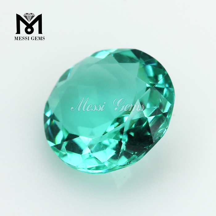 Cuentas de vidrio de color Paraiba de piedras preciosas sueltas de 8,0 mm