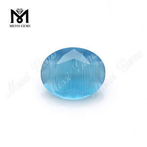 Piedra de cristal azul ojo de gato de cristal redondo de Wuzhou