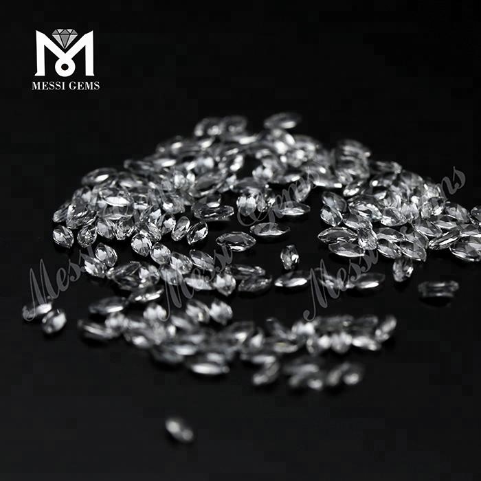 Precios de piedra topacio blanco natural al por mayor de 2*4mm para joyería