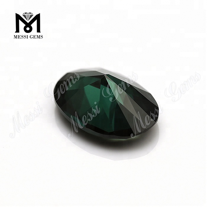 Sintético 10x14mm forma ovalada 152# piedra espinela verde