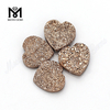 formas de corazón pulir piedras de ágata drusa drusa de oro rosa