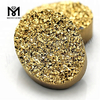 Piedra de cabujón druzy natural ovalada al por mayor Druzy de oro de 24 quilates