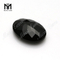 material de piedras preciosas naturales ónix negro facetado ovalado de China