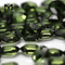 Venta al por mayor, 9x10mm, forma hexagonal, piedra de cristal verde, precio de cristal sintético