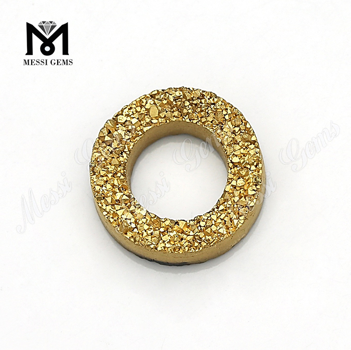 Piedras preciosas sueltas Piedra de ágata 24k Oro Cuentas de ágata Duzy