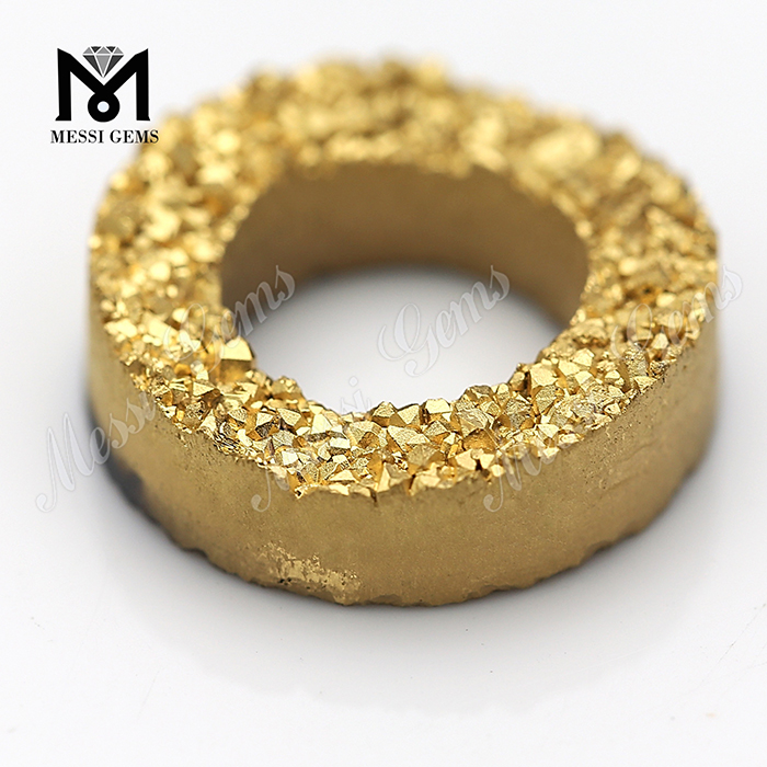 Piedras preciosas sueltas Piedra de ágata 24k Oro Cuentas de ágata Duzy