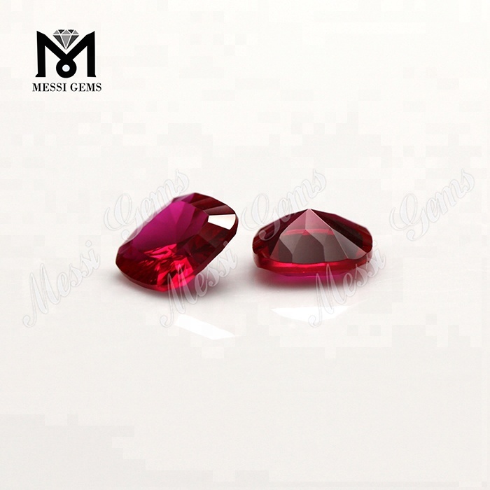 Corindón sintético al por mayor 5 # precio de piedra de rubí de color rojo para joyería de corindón rojo
