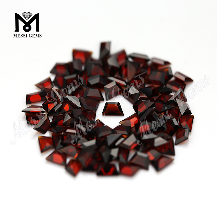 Limpieza de ojos pequeñas piedras naturales corte trapezoidal granate rojo precio