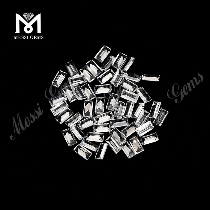 Piedra de topacio blanco suelta natural suelta de 2x4 mm de corte ovalado