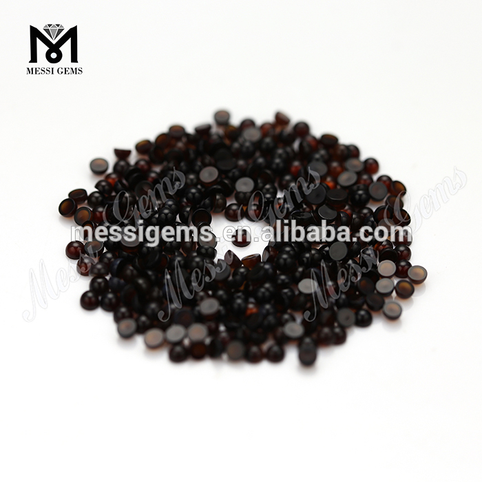 cabujón redondo piedra de ágata roja suelta de 2,5 mm