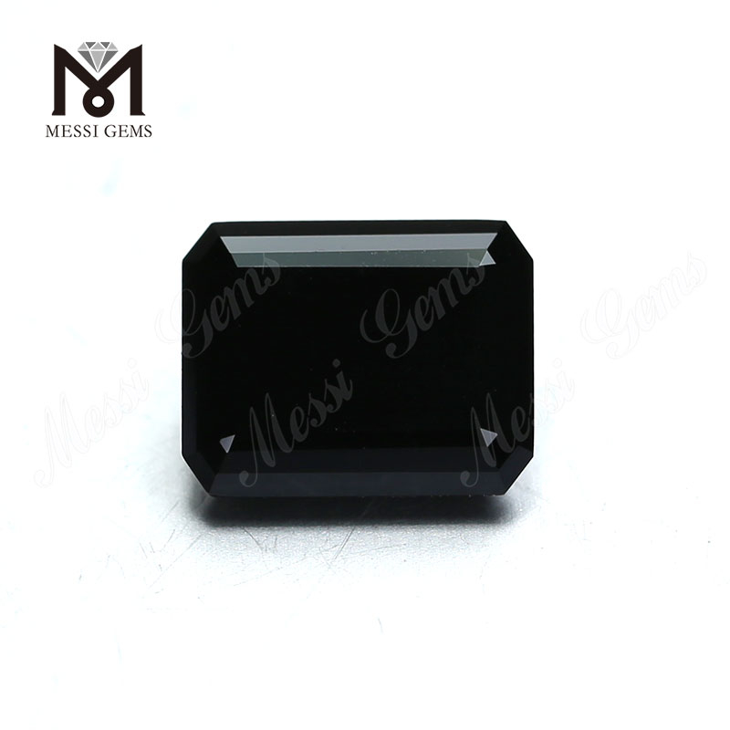 Corte de esmeralda de piedras preciosas sueltas sintéticas de precio de fábrica de diamantes de moissanita negra 