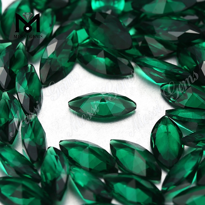 marquesa de color verde esmeralda sintética nano piedra preciosa suelta