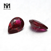 Suelta 8 * 12 mm Corte de pera Color rojo rubí Piedras nano sueltas