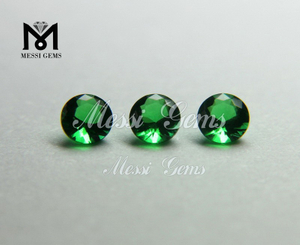 Precio de fábrica Buen pulido Piedras redondas de pasta de cristal verde esmeralda de 3,75 mm