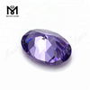 Venta al por mayor de piedras preciosas de circonita cúbica con corte de diamante de color lavanda ovalado CZ