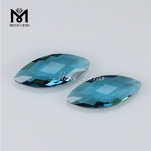 Piedras de cristal de topacio londinense de 8x19mm de marquesa doble Briolette de moda