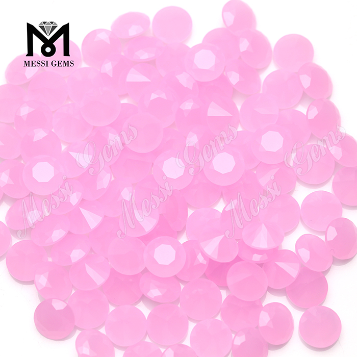 Piedra preciosa de cristal de forma redonda de cuarzo rosa de 10 mm