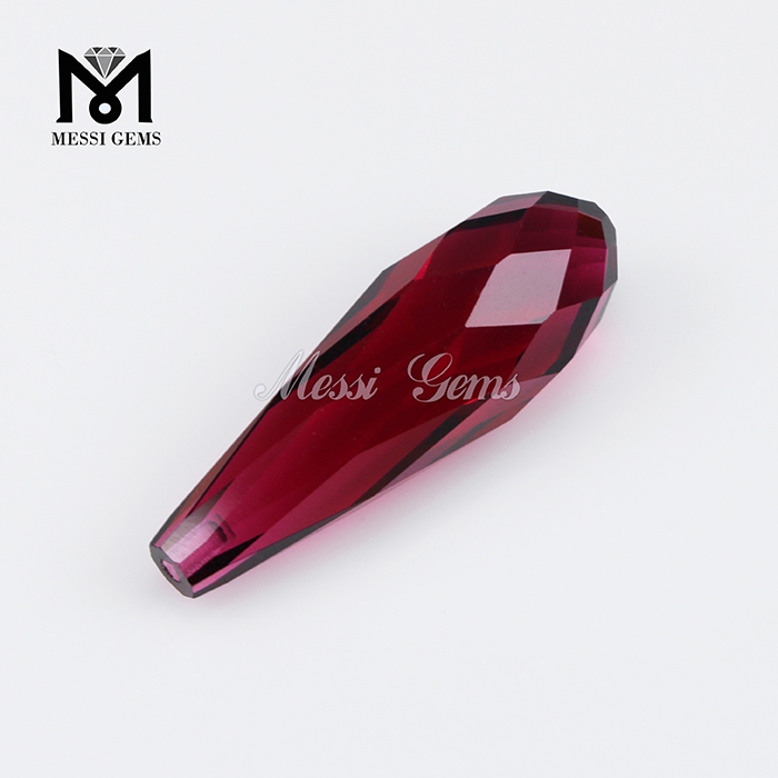 Lágrima 7,5 x 15 mm Venta al por mayor Piedra de vidrio rojo