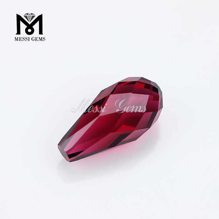 Lágrima 7,5 x 15 mm Venta al por mayor Piedra de vidrio rojo