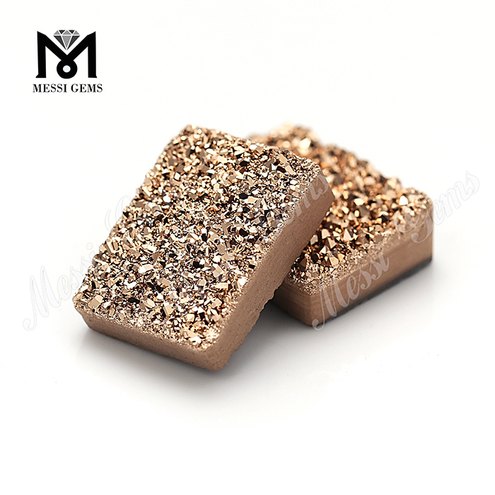Venta al por mayor Druzy de ágata de oro rosa Druzy natural