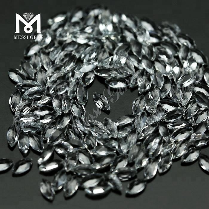 Precios de piedra topacio blanco natural al por mayor de 2*4mm para joyería