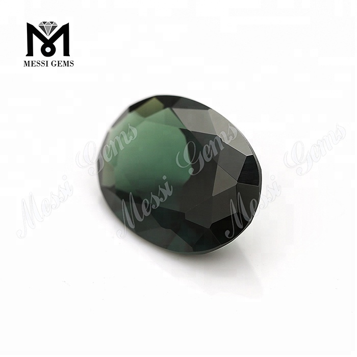 Sintético 10x14mm forma ovalada 152# piedra espinela verde