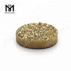 Piedra de cabujón druzy natural ovalada al por mayor Druzy de oro de 24 quilates