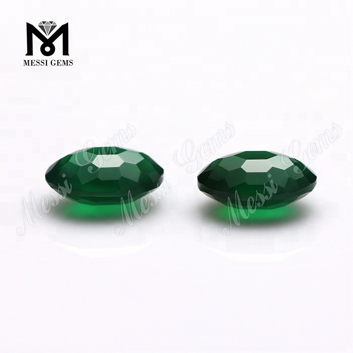 Ágata verde natural al por mayor ovalada de 8x10MM
