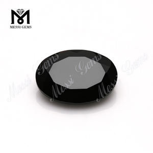 material de piedras preciosas naturales ónix negro facetado ovalado de China