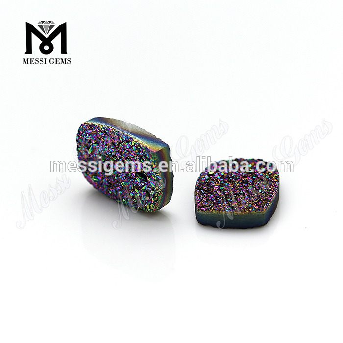 Rainbow Sugary Sparkle piedra preciosa natural Drusy Druzy Agate