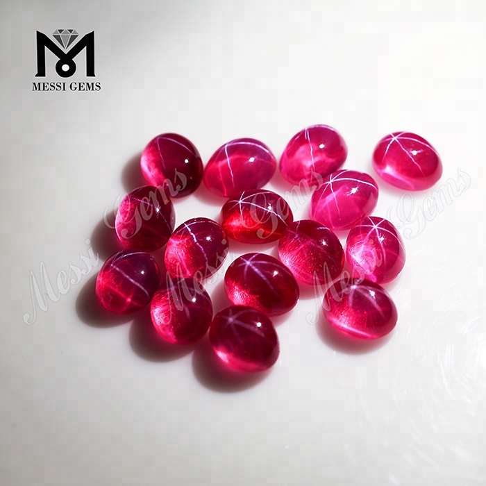 Precio de piedra de rubí estrella roja en quilates de zafiro estrella creado en laboratorio