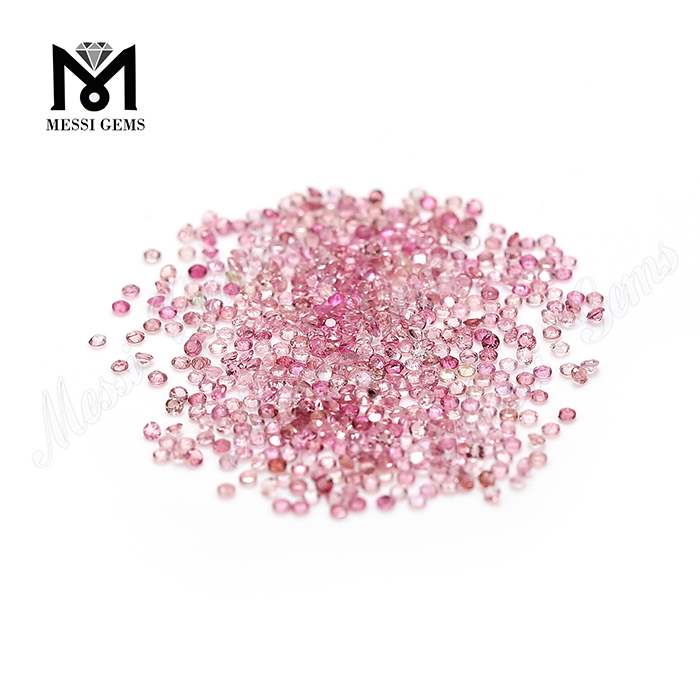 Turmalina rosa natural de 1,4 mm de corte brillante redondo a precio de fábrica