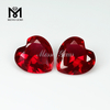 Precios de rubíes de fábrica en forma de corazón de rubíes sintéticos de piedras preciosas sueltas