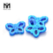 Piedra de gemas de ópalo de mariposa plana doble de ópalo azul sintético