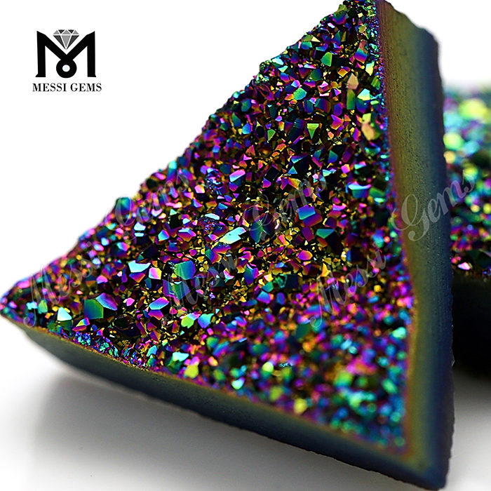 Venta al por mayor Druzy Stone Rainbow Red Druzy Pendant Proveedor
