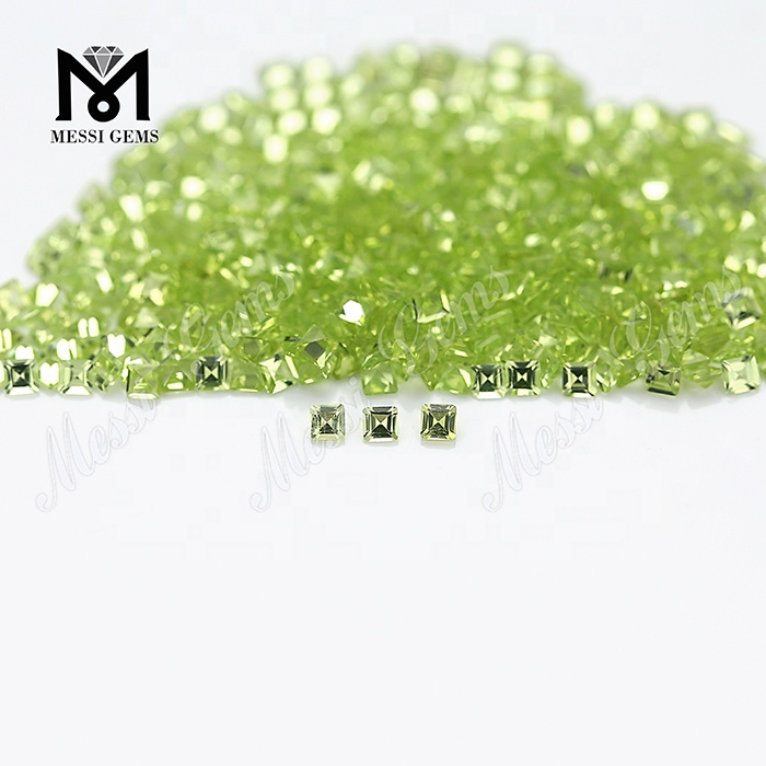 Piedras preciosas de peridoto sueltas naturales cortadas princesa al por mayor baratas