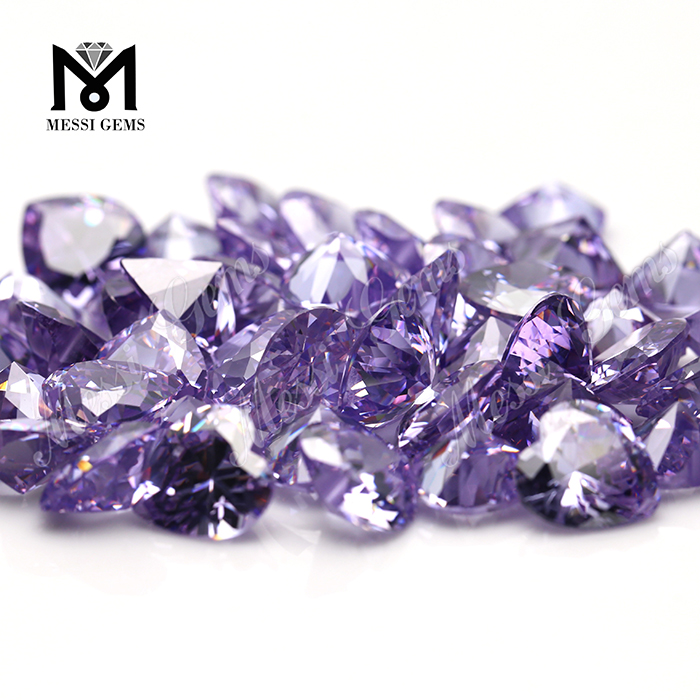 Piedra cz de color de fábrica, piedra preciosa de zirconia cúbica lavanda suelta