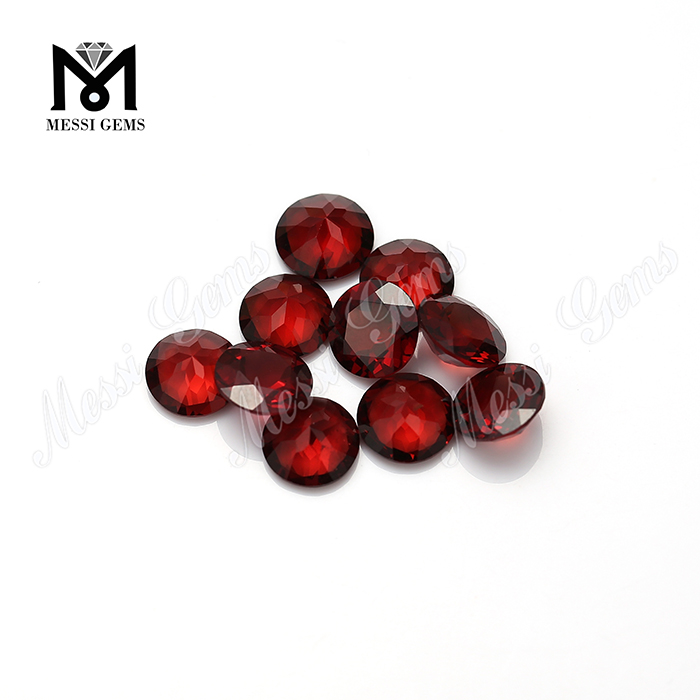 Piedras preciosas rojas naturales de Mozambique de corte redondo para colgante
